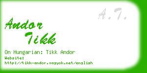 andor tikk business card
